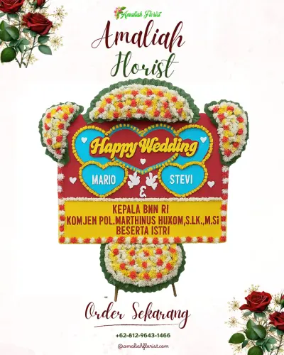 Karangan Papan Bunga Pernikahan di Blora